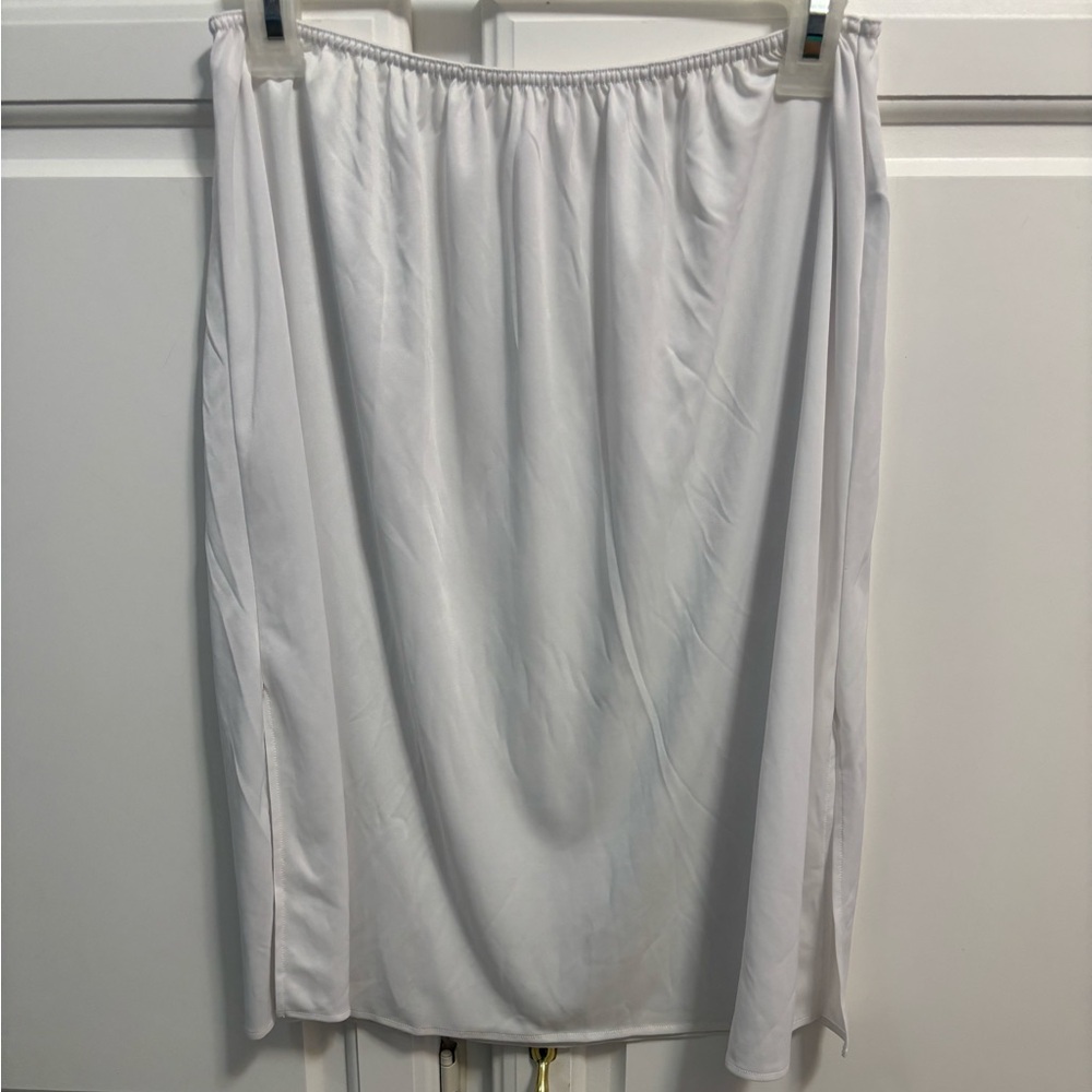 Vassarette White Half Slip 22" Length Style 11-003 Slit Sides Women’s Size XL